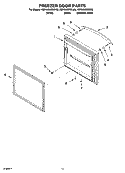 FREEZER DOOR PARTS Diagram and Parts List for KBFA25ERBL00  KitchenAid Refrigerator