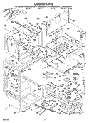 LINER Diagram and Parts List for KTRC22ELBL01  KitchenAid Refrigerator