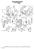 BULKHEAD PARTS, OPTIONAL PARTS (NOT INCLUDED) Diagram and Parts List for AGD4370TQ0  Admiral Dryer