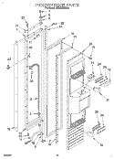 FREEZER DOOR Diagram and Parts List for KSSS36DBX00  KitchenAid Refrigerator