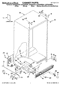 CABINET PARTS Diagram and Parts List for KSCS23INMS01  KitchenAid Refrigerator
