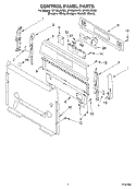 CONTROL PANEL Diagram and Parts List for SF195LEKT0  Whirlpool Range