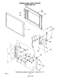 DOOR AND LATCH Diagram and Parts List for RM988PXVW0  Whirlpool Microwave Oven Combo