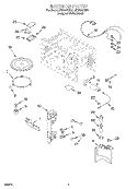 INTERIOR Diagram and Parts List for MT8068SEQ1  Whirlpool Microwave