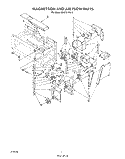MAGNETRON AND AIR FLOW Diagram and Parts List for MH6701XW0  Whirlpool Microwave