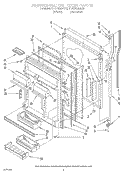 REFRIGERATOR DOOR Diagram and Parts List for KTRI18KAAL10  Whirlpool Refrigerator