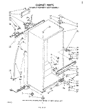 CABINET Diagram and Parts List for ET14JKXMWR5  Whirlpool Refrigerator