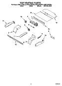 TOP VENTING PARTS, OPTIONAL PARTS Diagram and Parts List for KEKB107KWH04  KitchenAid Wall Oven