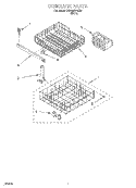 DISHRACK Diagram and Parts List for DU810DWGX0  Whirlpool Dishwasher