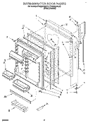 REFRIGERATOR DOOR Diagram and Parts List for KTRS22KAAL12  KitchenAid Refrigerator