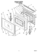 DOOR PARTS, OPTIONAL PARTS (NOT INCLUDED) Diagram and Parts List for IRP85802  Inglis Range