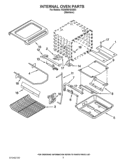 INTERNAL OVEN PARTS Diagram and Parts List for KGSK901SSS03  KitchenAid Range