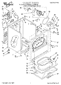 SECTION Diagram and Parts List for LEL8858DQ0  Whirlpool Dryer