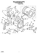 BULKHEAD PARTS, OPTIONAL PARTS (NOT INCLUDED) Diagram and Parts List for TGDX540RQ0  Estate Dryer