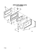 UPPER OVEN DOOR Diagram and Parts List for SE950PERW6  Whirlpool Range