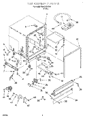 TUB ASSEMBLY Diagram and Parts List for DU400CWGW0  Whirlpool Dishwasher