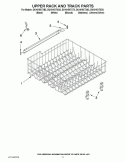 UPPER RACK AND TRACK PARTS Diagram and Parts List for DU1015XTXQ3  Whirlpool Dishwasher