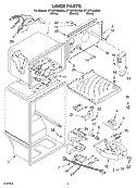 LINER Diagram and Parts List for ET1WTKXKQ00  Whirlpool Refrigerator