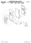 CONTROL PANEL PARTS Diagram and Parts List for MH3185XPT0  Whirlpool Microwave