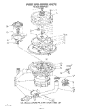 PUMP AND MOTOR Diagram and Parts List for KUDC21CS1  KitchenAid Dishwasher