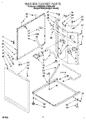 WASHER CABINET Diagram and Parts List for LTE6234DQ0  Whirlpool Washer Dryer Combo