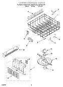 DISHRACK Diagram and Parts List for GU980SCGQ3  Whirlpool Dishwasher