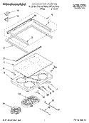 COOKTOP Diagram and Parts List for KESC307BAL8  KitchenAid Range