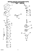 MOTOR AND ICE CONTAINER PARTS Diagram and Parts List for KSRB22FKSS14  KitchenAid Refrigerator