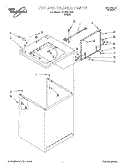 TOP AND CABINET Diagram and Parts List for LBR4221EW1  Whirlpool Washer