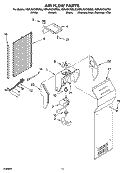 AIR FLOW PARTS Diagram and Parts List for KSRJ22CNWH00  KitchenAid Refrigerator