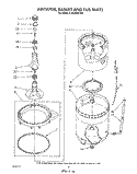 AGITATOR, BASKET AND TUB Diagram and Parts List for 4LA9300XTW0  Whirlpool Washer