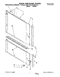 DOOR AND PANEL Diagram and Parts List for KUDA23HB0  KitchenAid Dishwasher