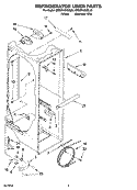 REFRIGERATOR LINER PARTS Diagram and Parts List for 6ED2FHGXSL00  Whirlpool Refrigerator