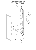 FREEZER DOOR Diagram and Parts List for 8ED20ZKXFW05  Whirlpool Refrigerator