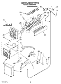 ICEMAKER PARTS Diagram and Parts List for KBRS36FTX00  KitchenAid Refrigerator