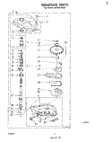 GEARCASE Diagram and Parts List for LA5430XMW2  Whirlpool Washer