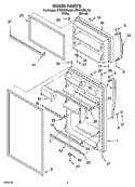 DOOR PARTS Diagram and Parts List for ET8GHMXLQ04  Whirlpool Refrigerator