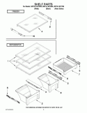 SHELF PARTS Diagram and Parts List for WRT3L1SZYW00  Whirlpool Refrigerator