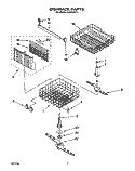 DISHRACK, LIT/OPTIONAL Diagram and Parts List for DU8700XY1  Whirlpool Dishwasher