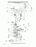 CASE, GEARING AND PLANETARY UNIT Diagram and Parts List for 5KPM5AER0  KitchenAid Mixer