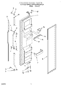 FREEZER DOOR Diagram and Parts List for KSRS22QDAL00  KitchenAid Refrigerator
