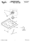 Part Location Diagram of 9781989GB Whirlpool COOKTOP