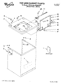 TOP AND CABINET, LITERATURE Diagram and Parts List for LSQ9544KT0  Whirlpool Washer