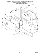 DRYER FRONT PANEL AND DOOR Diagram and Parts List for LTG6234DQ0  Whirlpool Washer Dryer Combo