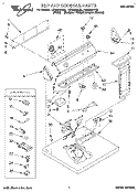 TOP AND CONSOLE, LIT/OPTIONAL Diagram and Parts List for LGR6634DZ0  Whirlpool Dryer