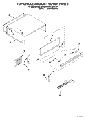 TOP GRILLE AND UNIT COVER Diagram and Parts List for KSSC48FKB01  KitchenAid Refrigerator