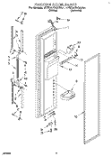 FREEZER DOOR Diagram and Parts List for 4YED27DQAW01  Whirlpool Refrigerator
