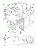 CABINET PARTS Diagram and Parts List for WED9550WW0  Whirlpool Dryer