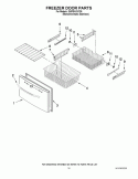 FREEZER DOOR PARTS Diagram and Parts List for GI5FSAXVY05  Whirlpool Refrigerator