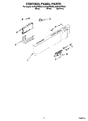 CONTROL PANEL PARTS Diagram and Parts List for KUDS02FRWH0  KitchenAid Dishwasher